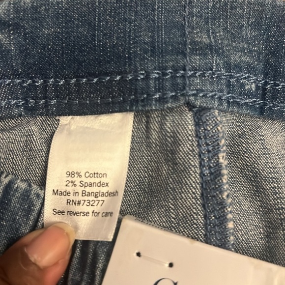 NWT Croft & Barrow Skimmer Mid Rise PM Cotton jean shorts - Picture 4 of 8